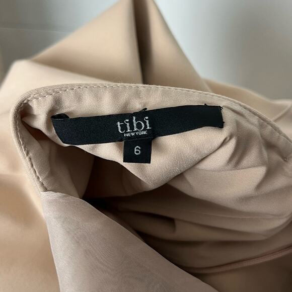 Tibi A-Line Cut-Out Pleated Sheer Cocktail Party Dress - Picture 12 of 14